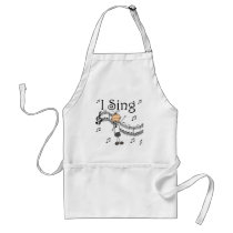 I Sing Musical Stick Figure T-shirts and Gifts Aprons