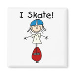 I Skate Stick Figures Magnet