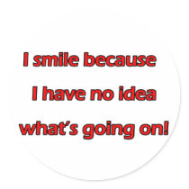 I Smile Round Sticker