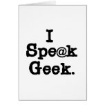 I Speak Geek Cards