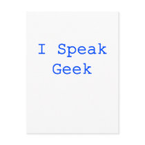 I Speak Geek Postcard