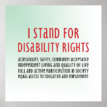 I Stand for Disability Rights posters