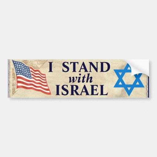 "I Stand with Israel" Bumper Sticker