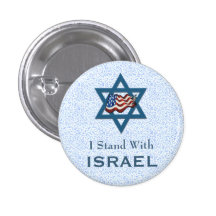 I Stand With Israel Pinback Buttons