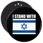 I Stand With Israel Pinback Buttons