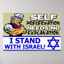 I Stand With Israel! Poster
