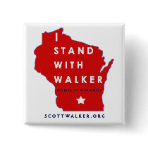 I Stand With Scott Walker Pin