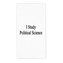 I Study Political Science Shipping Label