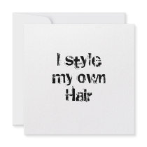 I style my own Hair. Black and White.