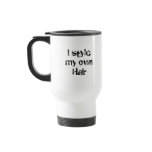 I style my own Hair. Black and White. mugs