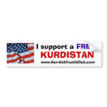 I support a free Kurdistan USA bumper stickers