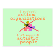 I Support Autism Organizations Postcards
