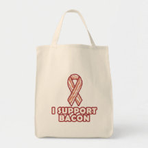 I Support Bacon Canvas Bags