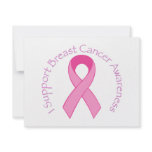 I Support Breast Cancer Awareness Personalized Invite