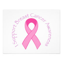 I Support Breast Cancer Awareness Personalized Invite