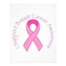 I Support Breast Cancer Awareness Letterhead