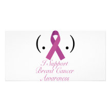 i support breast cancer awareness photo card