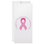I Support Breast Cancer Awareness Customized Rack Card