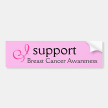 I support Breast Cancer Awareness - Sticker Bumper Stickers