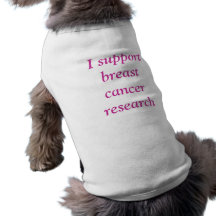 I support breast cancer research pet clothes