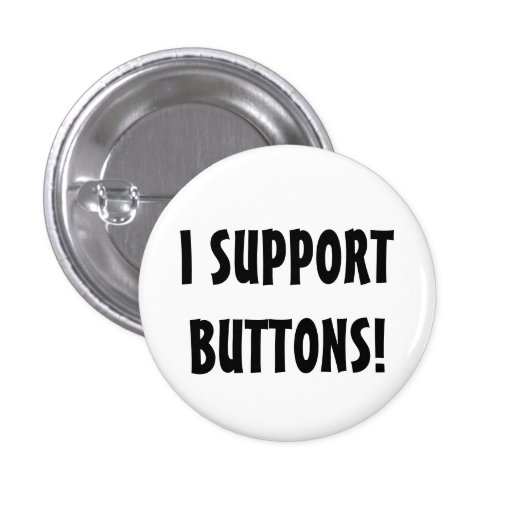 "I Support" Button (White, SM)