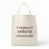 I support CFIDS/ME research! Canvas Bags