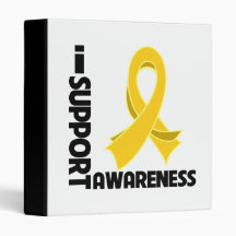 I Support Childhood Cancer Awareness 3 Ring Binder