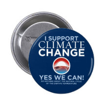 I Support Climate Change - Obama Parody Button