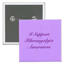 I Support Fibromyalgia Awareness Button