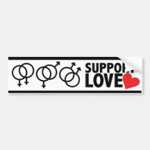 I Support Love Bumper Sticker