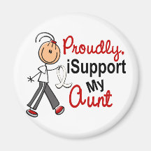 I Support My Aunt SFT (Bone / Lung Cancer) Fridge Magnets