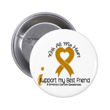 I Support My Best Friend Appendix Cancer Pins