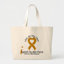 I Support My Best Friend Appendix Cancer Tote Bag