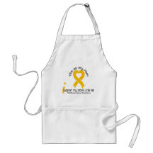 I Support My Brave Little Girl Childhood Cancer Apron