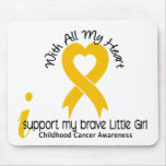 I Support My Brave Little Girl Childhood Cancer Mousepad