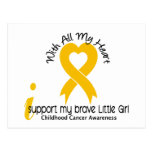 I Support My Brave Little Girl Childhood Cancer Postcards