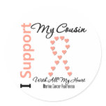 I Support My Cousin - Uterine Cancer stickers