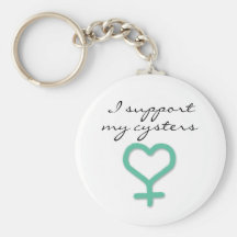 I support my cysters. key chains