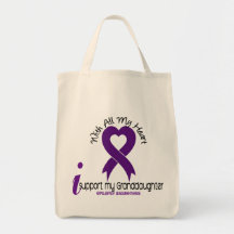 I Support My Granddaughter Epilepsy Tote Bag