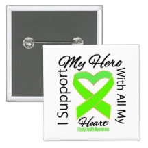 I Support My Hero - Mental Health Awareness Pin