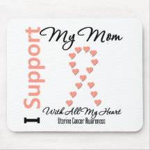 I Support My Mom - Uterine Cancer Mouse Pads