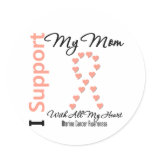 I Support My Mom - Uterine Cancer stickers