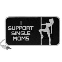 I Support Single Moms Doodle Speaker