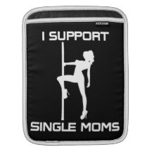 I Support Single Moms iPad Sleeve