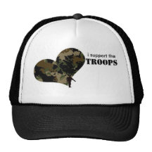 I support the troops trucker hats