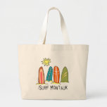 I Surf Montauk Canvas Bags