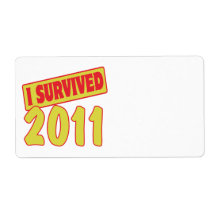 I SURVIVED 2011 CUSTOM SHIPPING LABELS