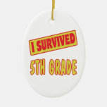 I SURVIVED 5TH GRADE CHRISTMAS ORNAMENTS