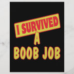 I SURVIVED A BOOB JOB FLYER DESIGN