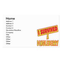 I SURVIVED A DINGLEBERRY BUSINESS CARDS